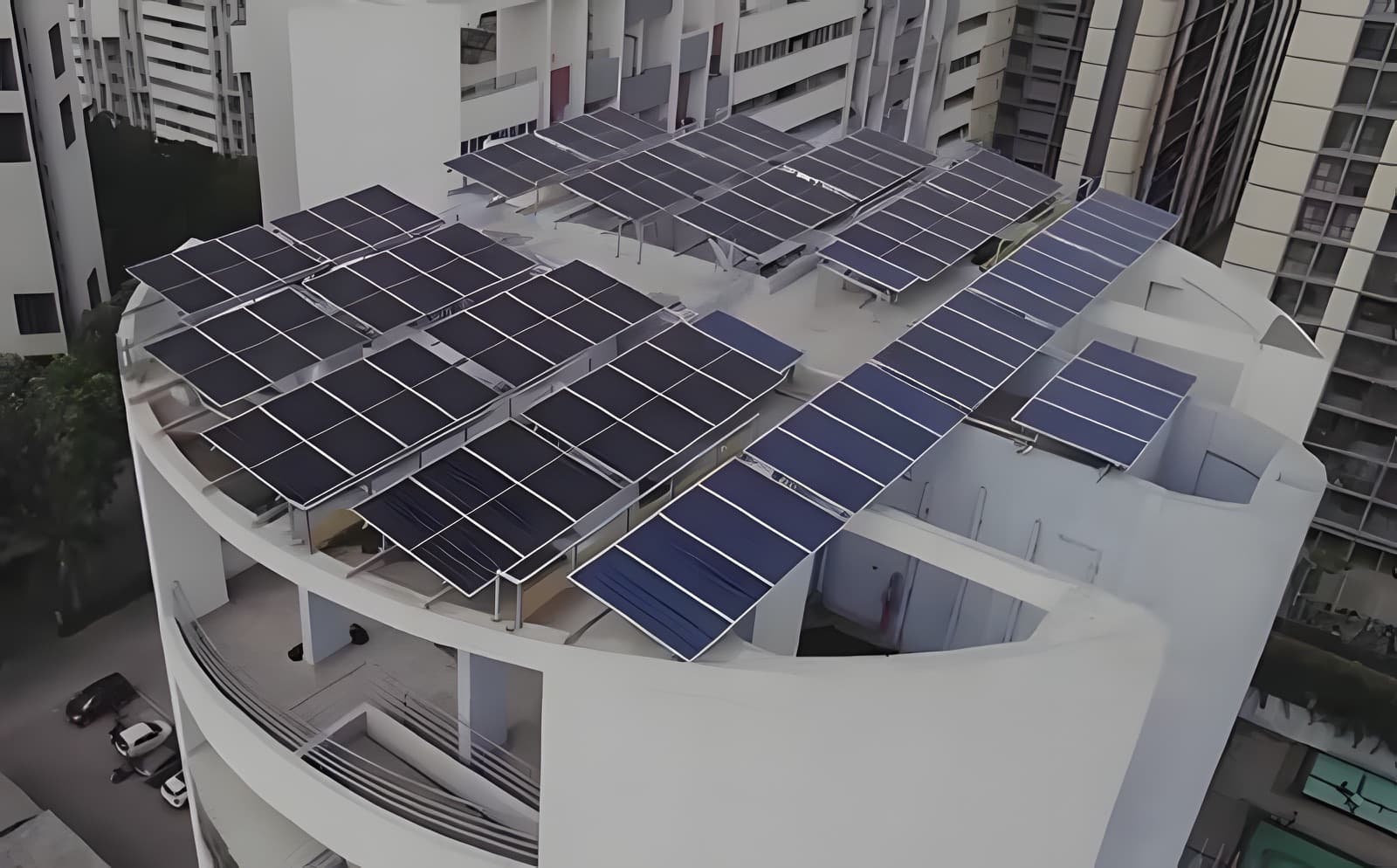 Shared rooftop solar on Park Infinia, a residential building in Phursungi, Pune